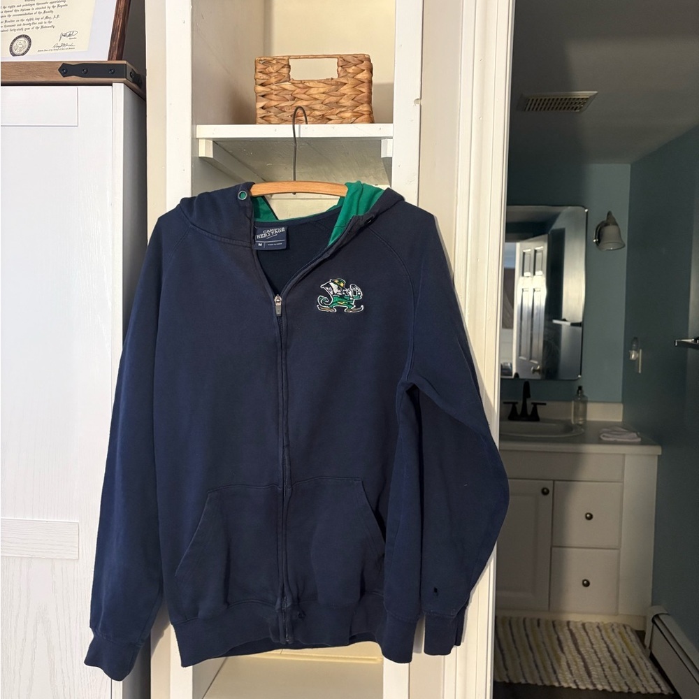 Campus Heritage Notre Dame Navy and Green Hoodie